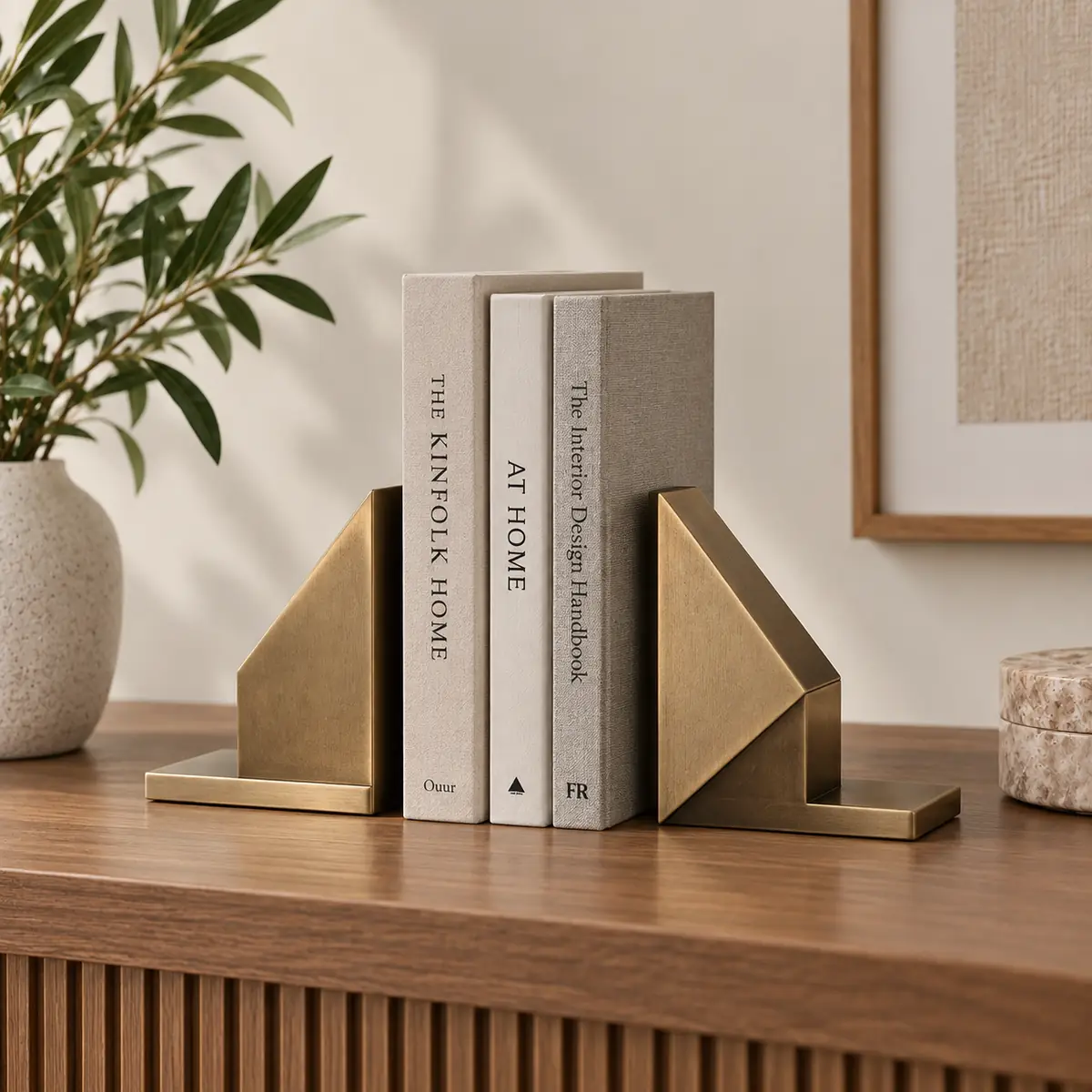 Geometric Metal Bookends